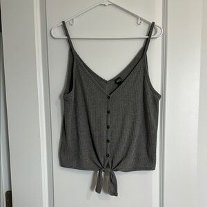 Wild Fable Gray Sleeveless Crop Knit Tank